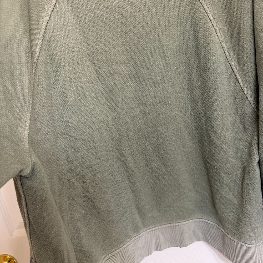 Aerie Oversized Crewneck Sweatshirt Olive Green Size Medium - Picture 4 of 4